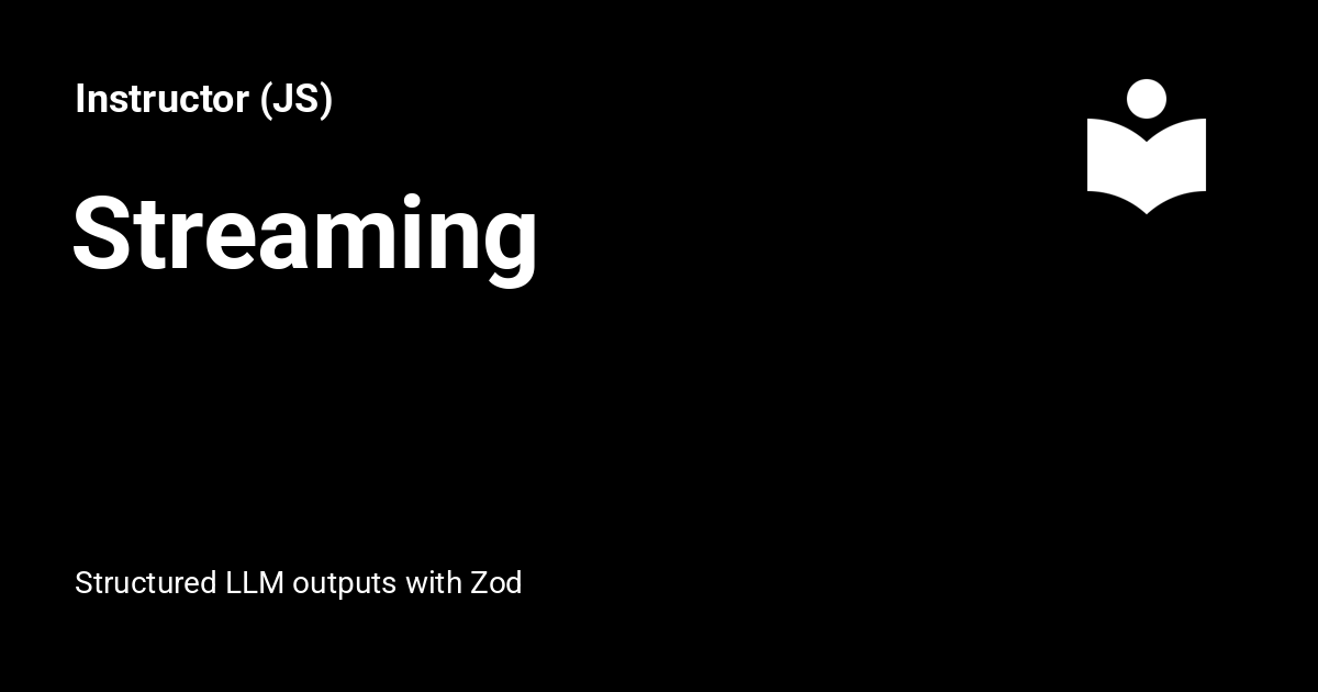 Streaming - Instructor (JS) image.